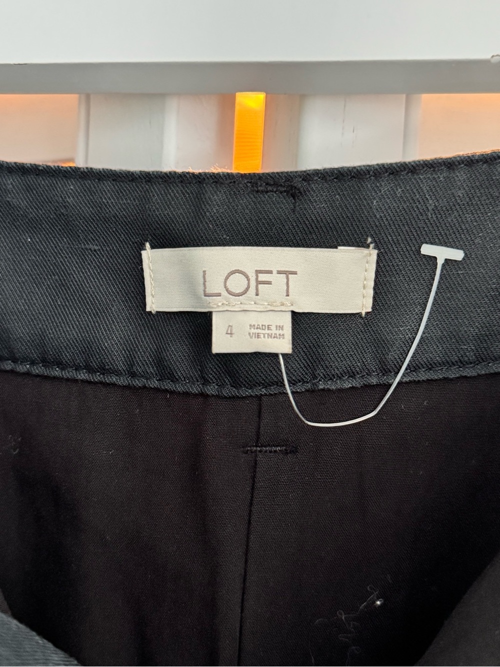 LOFT Black Mini Skirt with Front Utility Pockets - Picture 3 of 3